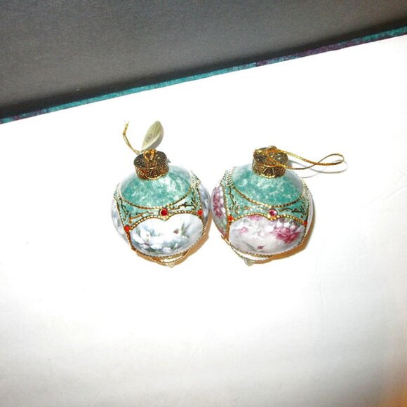 1998 Vtg Lena Liu Precious Jewels Hummingbird Ornaments Porcelain Bradford 2X - Picture 5 of 13